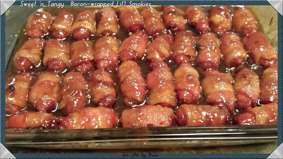 Sweet ‘n Tangy Bacon-wrapped Lit’l Smokies